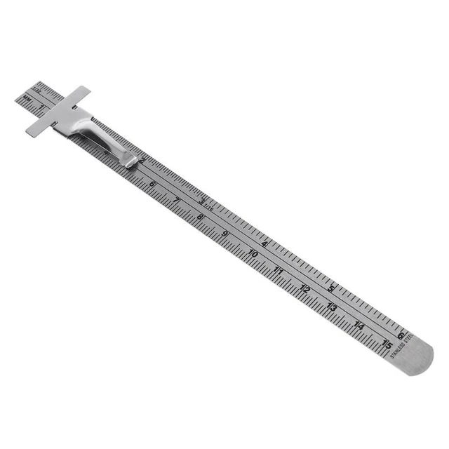 6" Stainless Steel Pocket Rule Home Improvement Tool Metric Graduation Durable