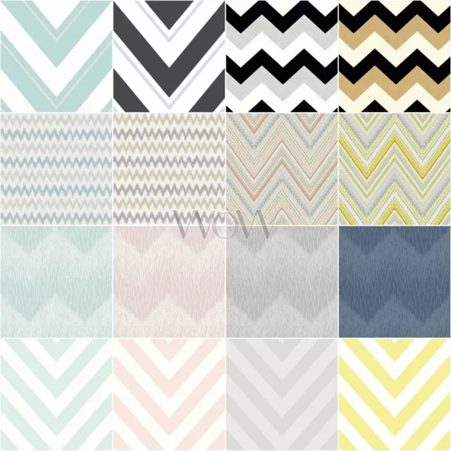 Chevron Geometric Zig Zag Wallpaper Adults Kids - Glitter Vinyl Metallic Smooth