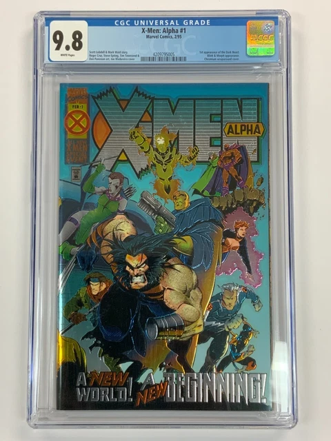 X-Men: Alpha #1 Marvel 1995 1st Appearance Dark Beast CGC 9.8 WHITE Pages