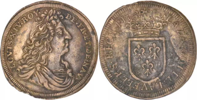 France - Jeton de Nuremberg de Louis XIV - Lazare Gottlieb Lauffers - RARE