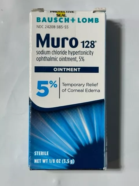 Bausch & Lomb Muro 128 5% Ointment 1/8 oz 3.5g Exp: JANUARY 2025   #5555