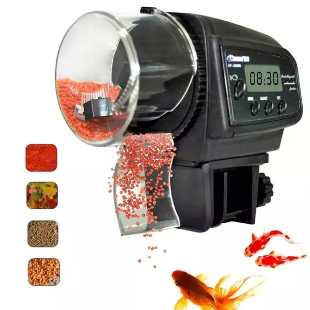 Automatic Fish Food Feeder Pet Feeding Aquarium Tank Pond Auto Timer Dispenser