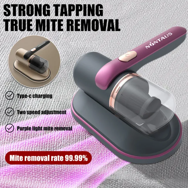 10000PA Handheld Cordless Vacuum Cleaner Dust Mite Remover UV Sterilization Home