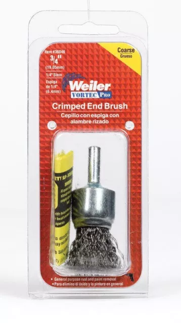 Weiler Vortec Pro 3/4 in.   Crimped Wire Wheel Brush Carbon Steel 22000 rpm