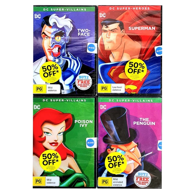 Two Facea DC SUPER-HEROES & villains: Two-Face, Superman Ivy Penguin DVD Gift Set ...