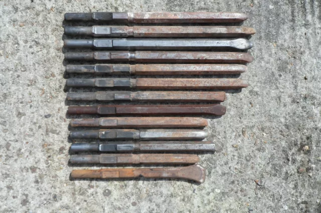 Atlas Copco Kango 900 , 950 Breaker Parts Spares 13 x Chisels & Points Used