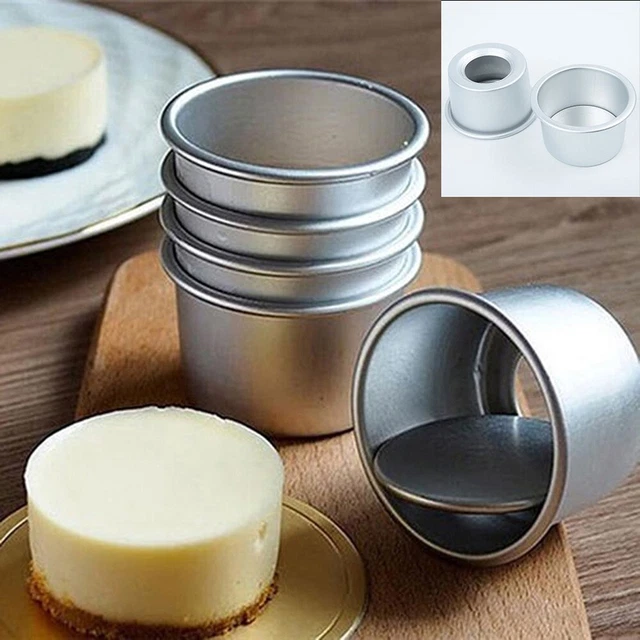 Juego de herramientas de sartén para pasteles 5 ud. Redondo mini forma moldes para hornear aleación de aluminio
