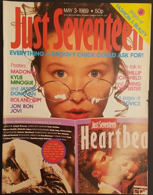 Just Seventeen Magazine 3 May 1989 Madonna Bon Jovi Kylie Jason Swing Out Sister