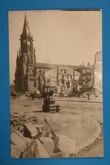 Meurthe & Moselle 54 Lorrain Photo CP CPA Baccarat 1918 Rue Eglise Military +