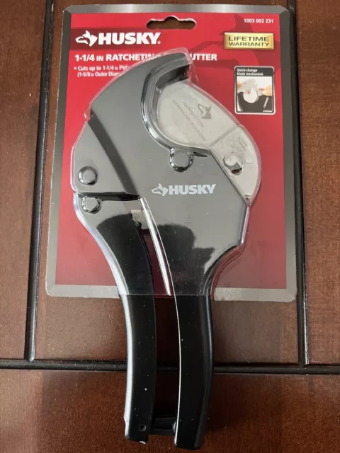 Husky 1-1/4 in. Ratcheting PVC Cutter 1003 002 231 NEW