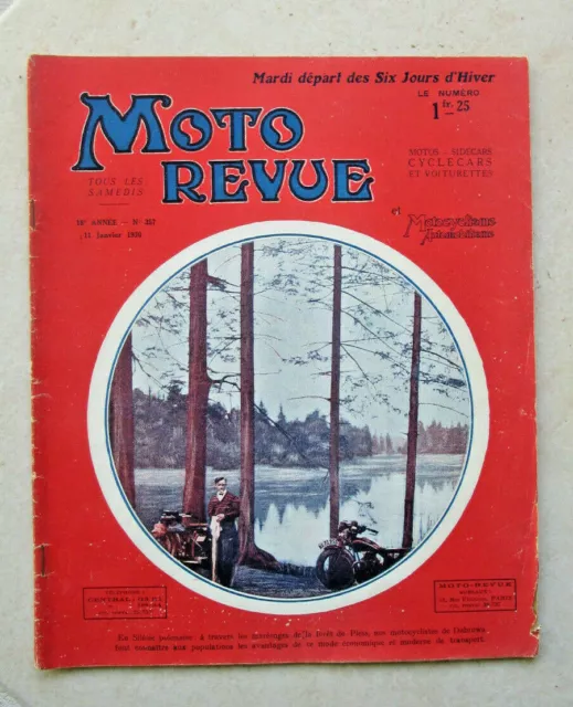 Moto Revue N°357  ; 11  janvier 1930  :  le bloc moteur Staub 500 cmc