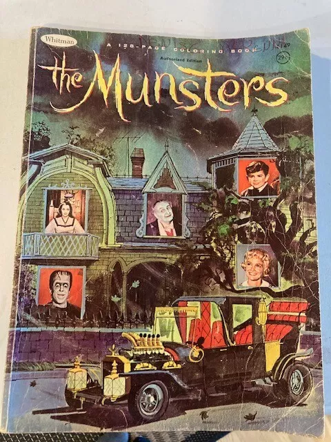 Vintage 1965 Whitman The Munsters Coloring Book - Used by 7-8 years olds in 1960