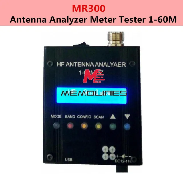 Digital MR300 Antenna Analyzer Shortwave Meter Tester SWR For Ham Radio Black