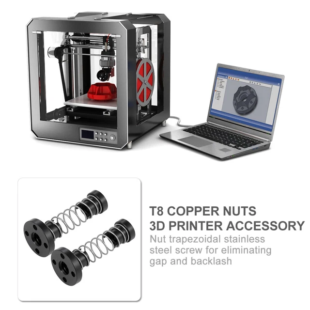EMagTech 6 Dadi Trapezoidali T8 In POM Per Asse Z – Compatibili Con Creality Ender 3 / CR-10 / CR-10S