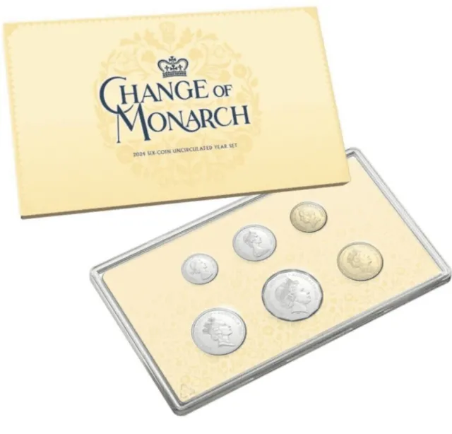 RAM 2024 Change of Monarch Six Coin UNC Set Queen Elizabeth King Charles MINT