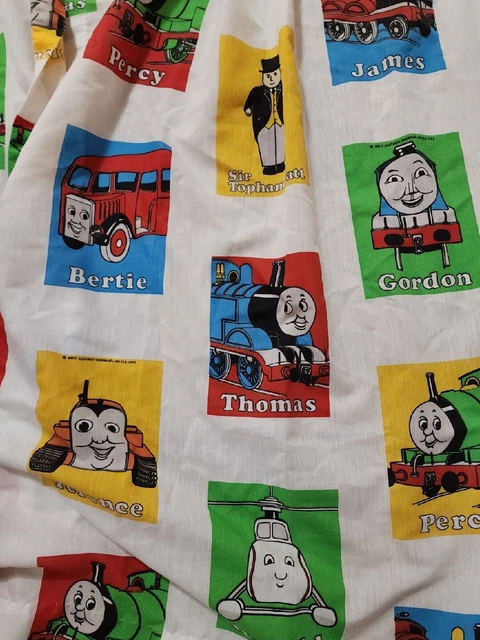VINTAGE 1992 THOMAS THE TANK ENGINE Train & Friends Two Panel Curtain ...