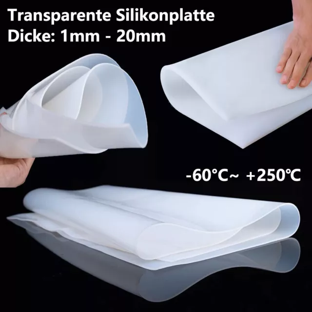 Silikon Gummiplatte Gummimatte Dichtung 100mm-1000mm Dicke 1 1.5 2 3 4 5~20mm