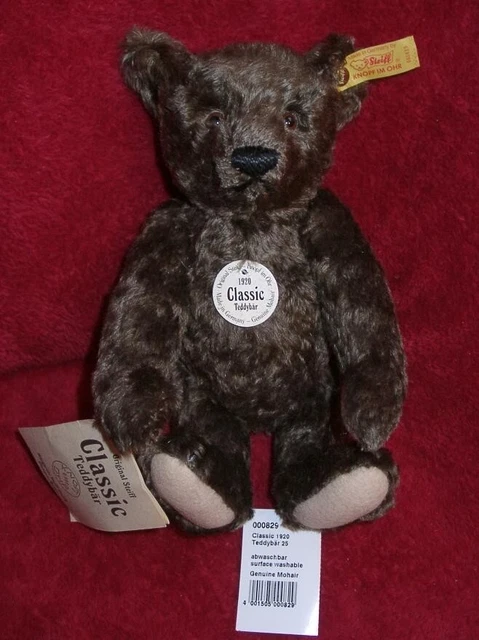 STEIFF Teddy Classic red mohair - amazing colour ref. 001901 NEVER USED