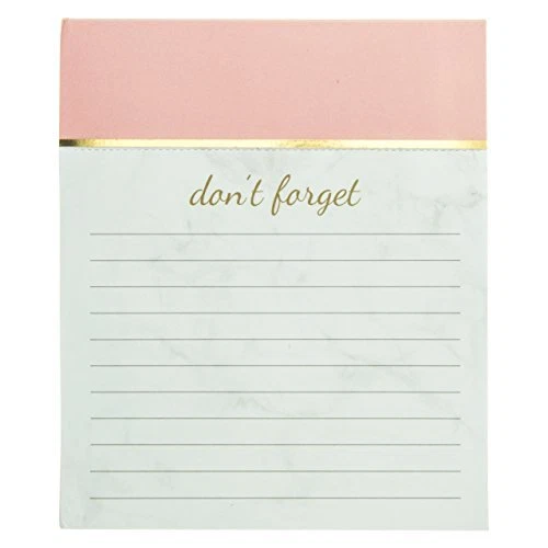 Blush Jotter Notepad, Pad of Paper w/ 250 Tearable Ruled Pages...