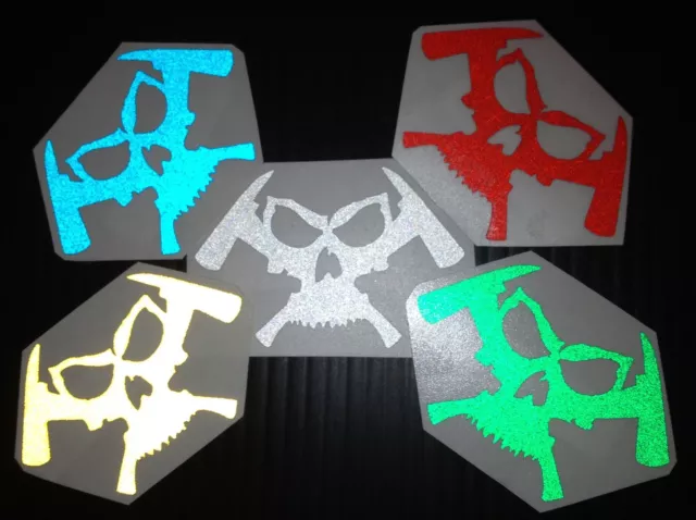 Firefighter Decals and More Skull & Axes Logo Reflective Decal Pack Stickers