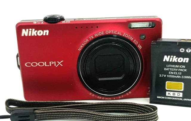 NIKON COOLPIX S6000 Compact Digital Camera Red from japan