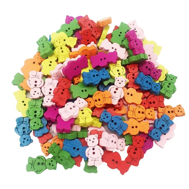 Aweisile 100 Pièces Boutons En Bois Coco Boutons Mercerie Couture