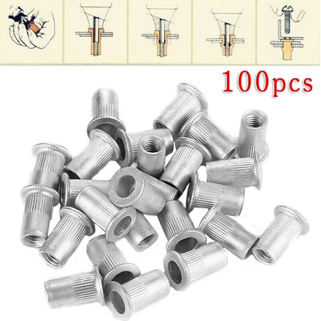 Set 100 filettature inserto rivetti Nutsert M4/M5/M6/M8 materiali di alta qualità