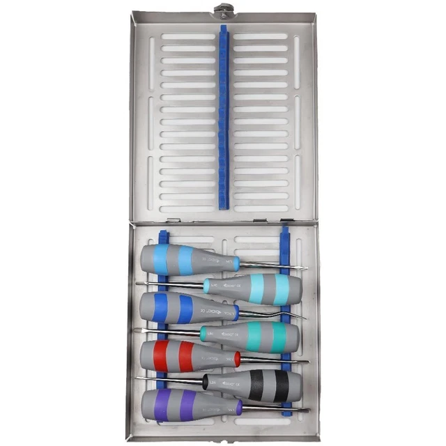 Dental Instruments Kit Luxatip Set OF 7 With Cassette  LGWC7 By GDC