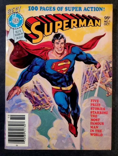BEST OF DC: BLUE RIBBON DIGEST #1  DC 1979 SUPERMAN 100 PAGES UNREAD 1st ED VF+