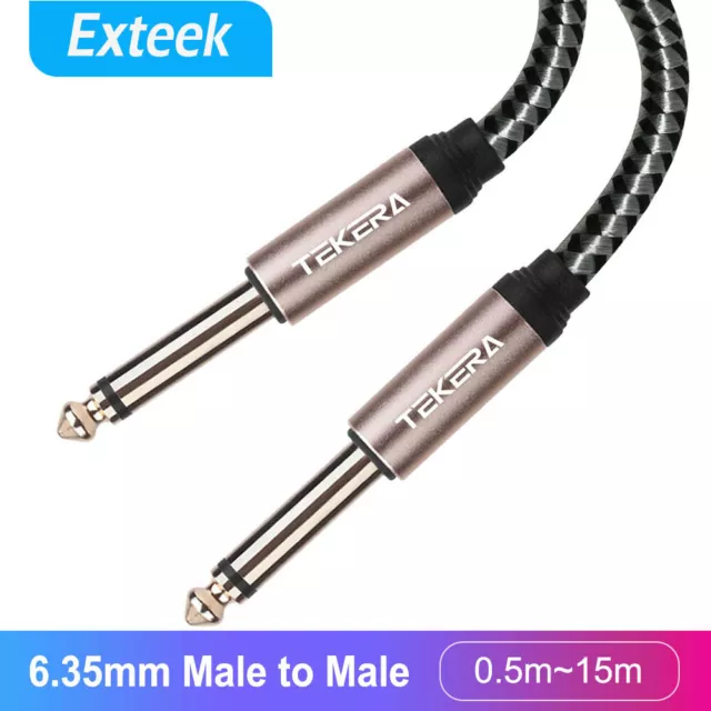 mono 6.35mm 1/4" jack Male to Male Guitar Audio Cable Amplifier 6.35mm Cable