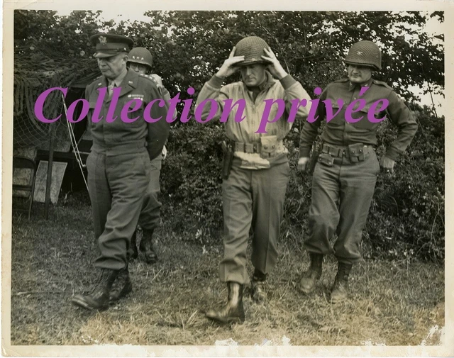 US WW2 PHOTO Ike Normandie Dday Utah Omaha para veste Airborne casque ...