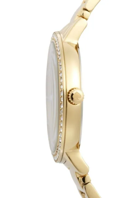 KATE SPADE Womens 1YRU0358 Gramercy Grand Pave Bezel Gold 38mm Watch 130855 3