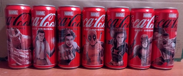 COCA COLA - MARVEL 2024 France. 7 Cans Set complet. COMPLETE SET - Collection