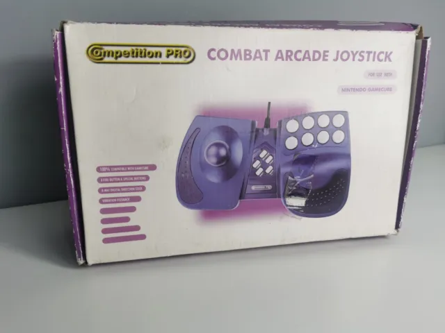 Nintendo Gamecube Combat Arcade Joystick Controller - used, Box Has a few marks