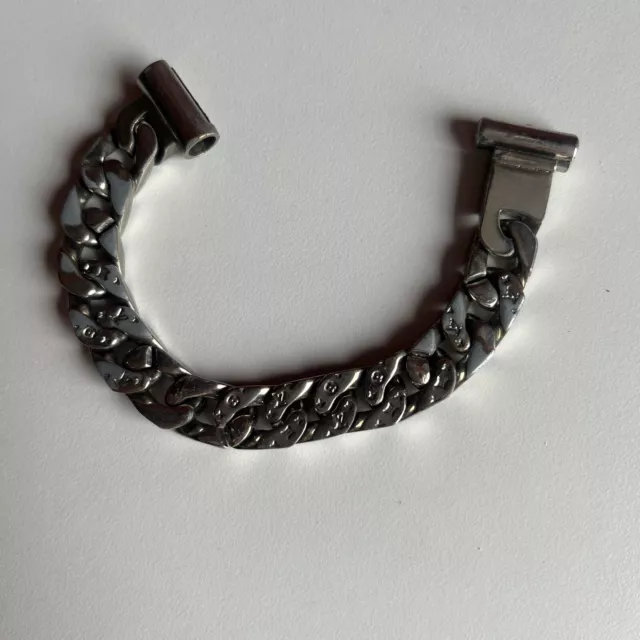 🔥Louis Vuitton Monogram Cuban Link Bracelet M62486 Palladium Finish LV  Bangel🔥