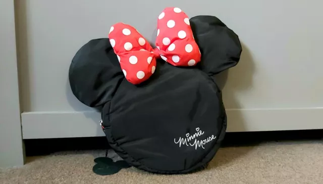 NEW - DISNEY Minnie Mouse 3D Ears Soft Round Nylon Backpack Rucksack