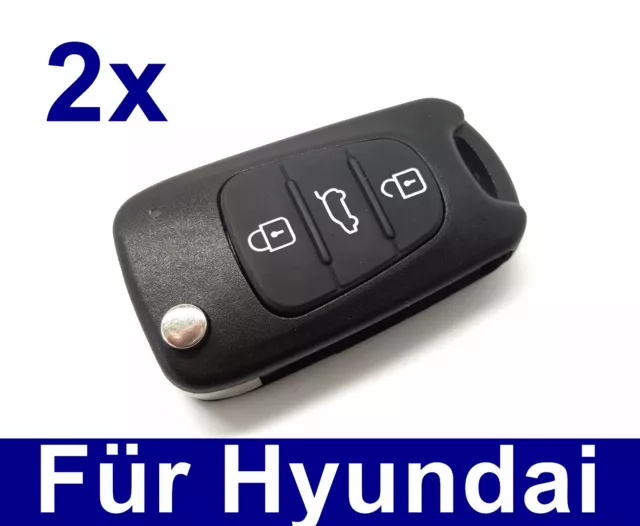 REMPLACEMENT CLÉ RABATTABLE Boîtier pour Hyundai i10 i20 i30 ix35