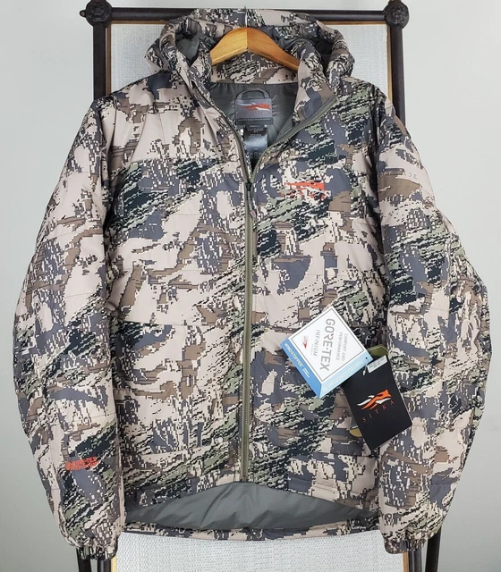 NEW $399 SITKA Size Large Mens Gore-Tex Goose Down/Primaloft Camouflage Jacket
