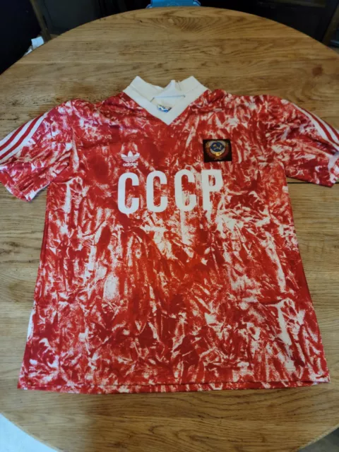 Russia Soviet Union CCCP Adidas original shirt 1989 1990 1991 - Medium