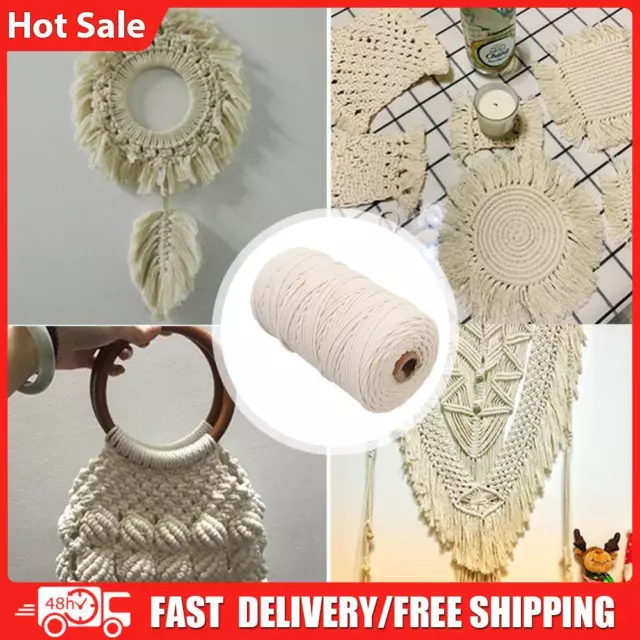 2mm Cotton Cord 100m Craft String Macrame String for Wall Hanging