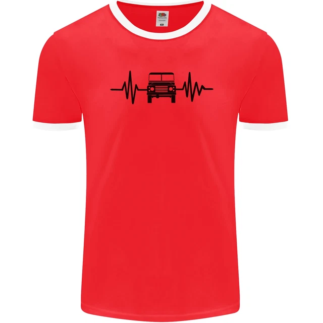 4X4 Heart Beat Pulse Off Road Roading Mens Ringer T-Shirt FotL