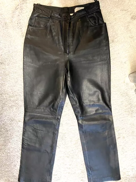 Yippie   Butterweiche Echt-Lederhose  Gr: 38 schwarz  9566