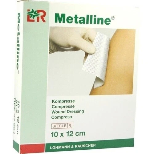 METALLINE Kompressen 10x12 cm steril, 10 St PZN 00635359