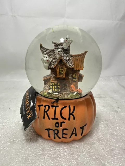 Globo de Agua de Nieve Blvd Halloween Musical Broomstick ~ Casa Cazada Fantasma Calabaza