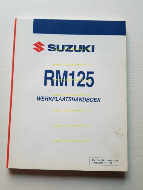 Suzuki RM 125 2007 manuale uso manutenzione officina olandese originale