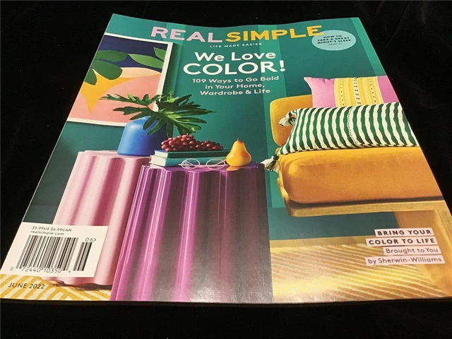 Real Simple Magazine June 2022 We Love Color 109 Ways to go Bold