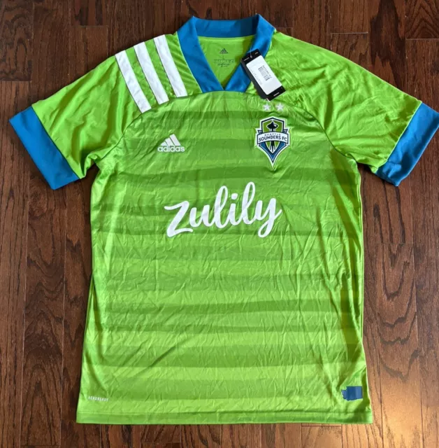 Adidas 20/21 Seattle Sounders FC Home Replica Jersey Green Men's Large EH6212