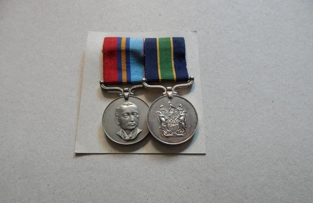 Service Mounted RHODESIA BSAP LONG & General Service Medals Sgt. Petro Mounted ...