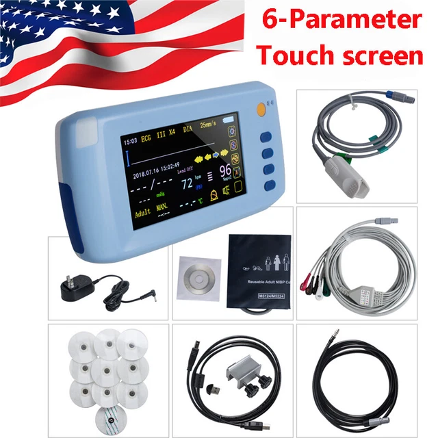 HANDHELD PATIENT MONITOR Portable 6 Parameter Vital Signs Monitoring
