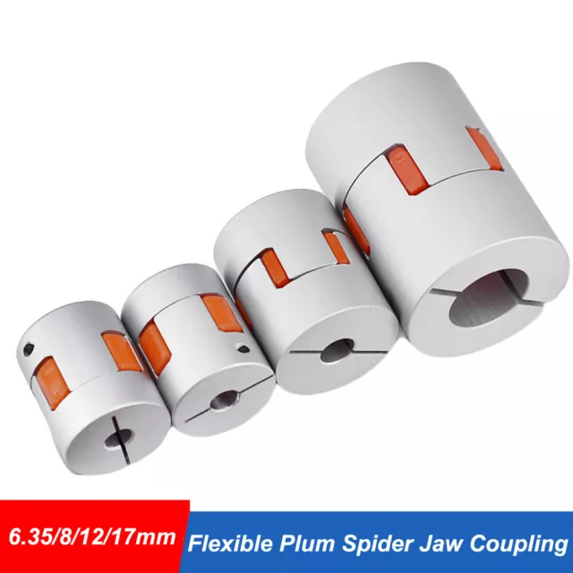 Flexible Plum Spider Jaw Coupling CNC Shaft Coupler Stepper 6.35/8/12/17mm